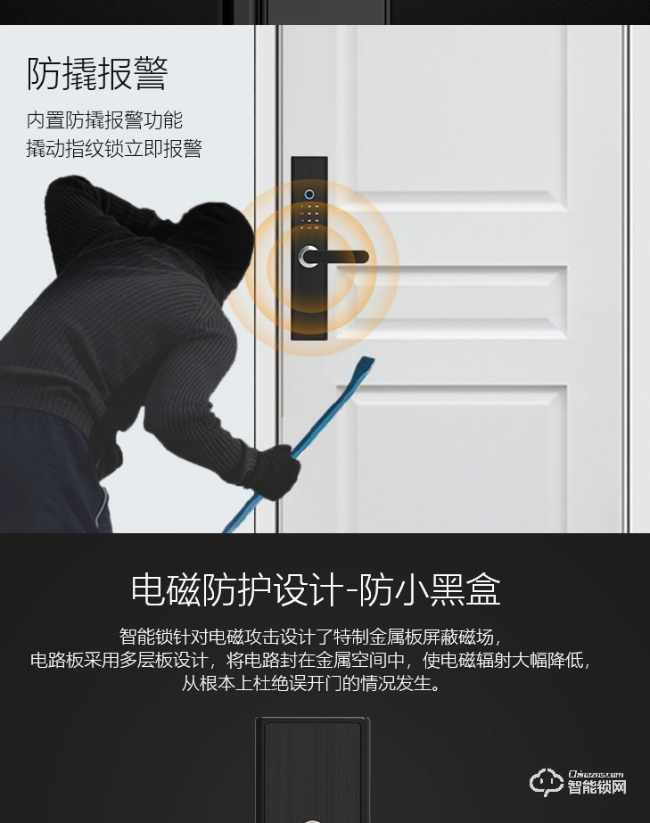 居聯(lián)智能鎖 B1防撬報警語音導(dǎo)航半自動智能鎖