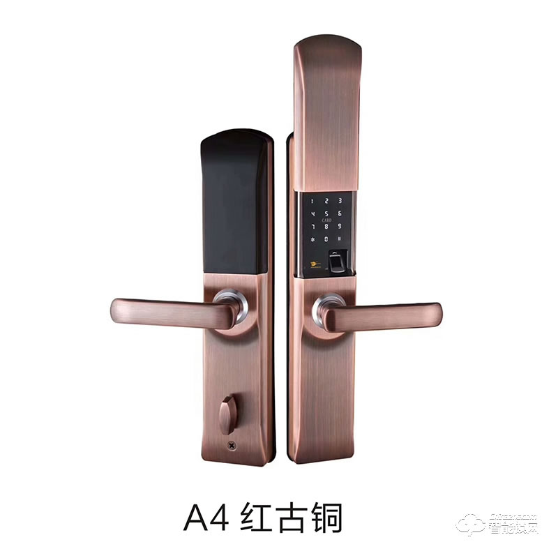黃金龍智能鎖 A4滑蓋指紋密碼智能鎖