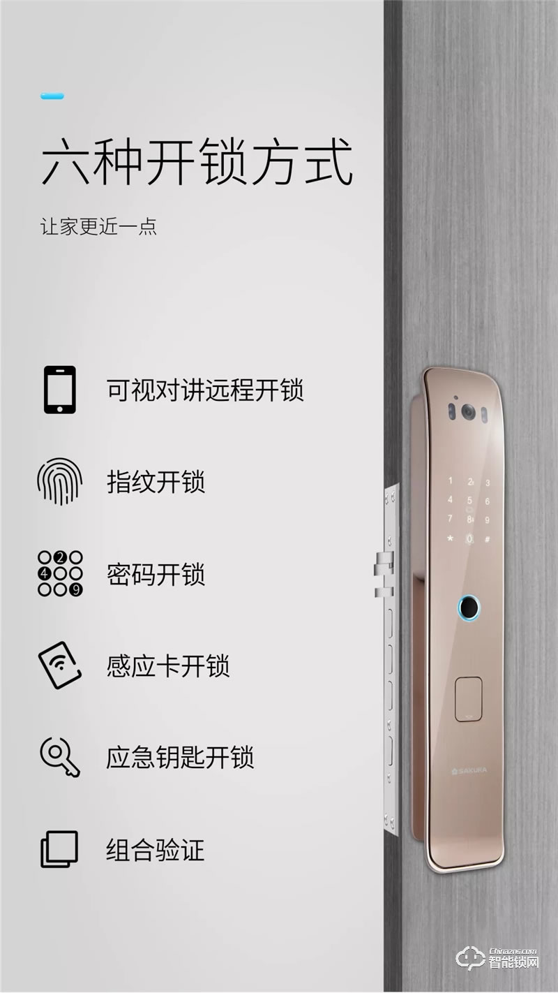 櫻花智能鎖 R8全自動靜音可視智能鎖