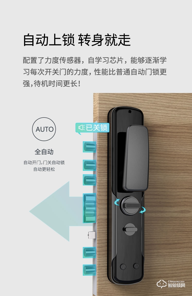 幻侶智能鎖 Q1全自動安防智能防盜門鎖