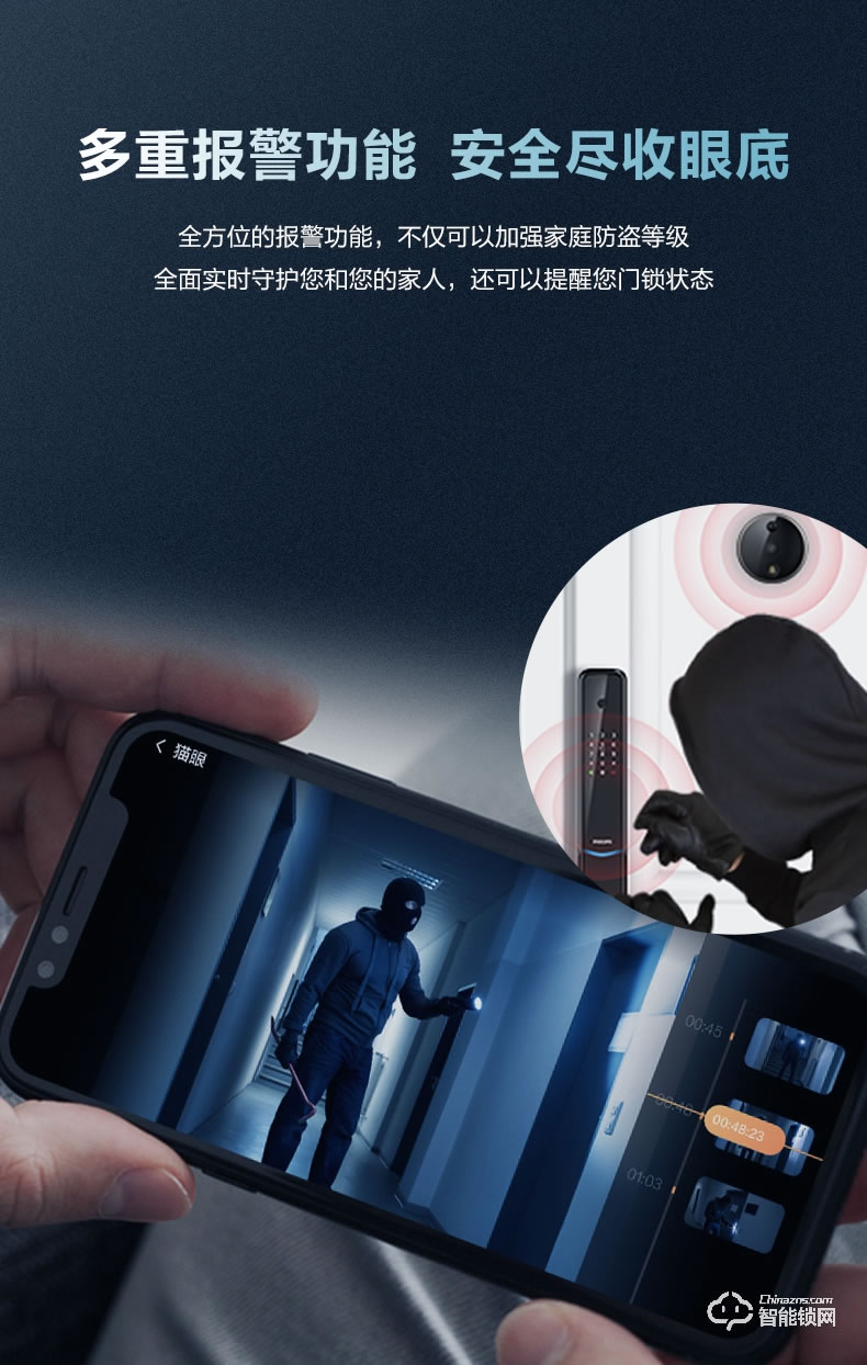 飛利浦智能鎖 9300全自動推拉式智能鎖