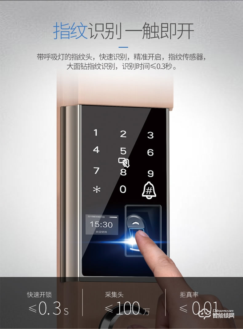派普瑞智能鎖 P5家用防盜門密碼智能鎖