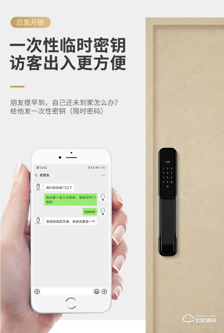艾爾邁智能鎖 全自動家用智能鎖防盜門密碼鎖