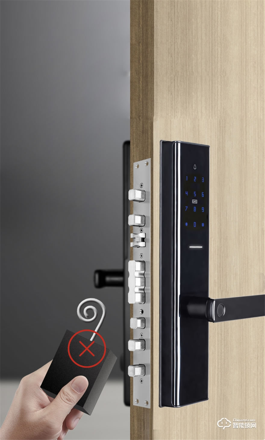卿刻智能鎖 T1一握開(kāi)指紋鎖智能電子門(mén)鎖