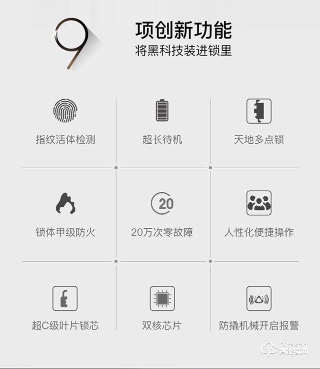 西紅仕智能鎖 1號家用防盜門密碼鎖