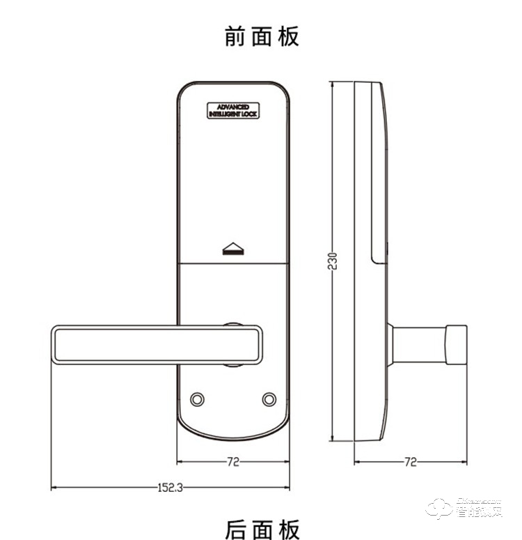 西紅仕智能鎖 H2小款民宿公寓密碼鎖