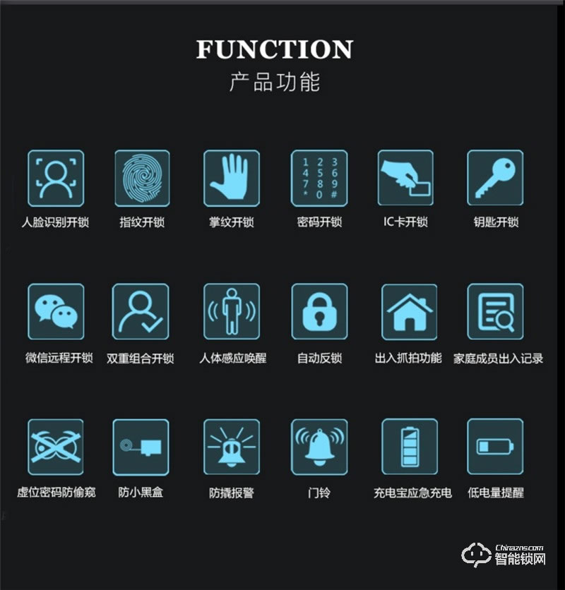 科林達(dá)智能鎖 K9S紅外人臉識別智能鎖