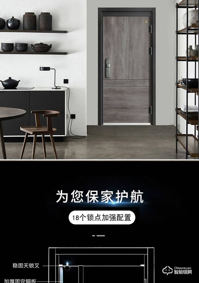 三得利智能門 甲級防盜門進(jìn)戶安全門