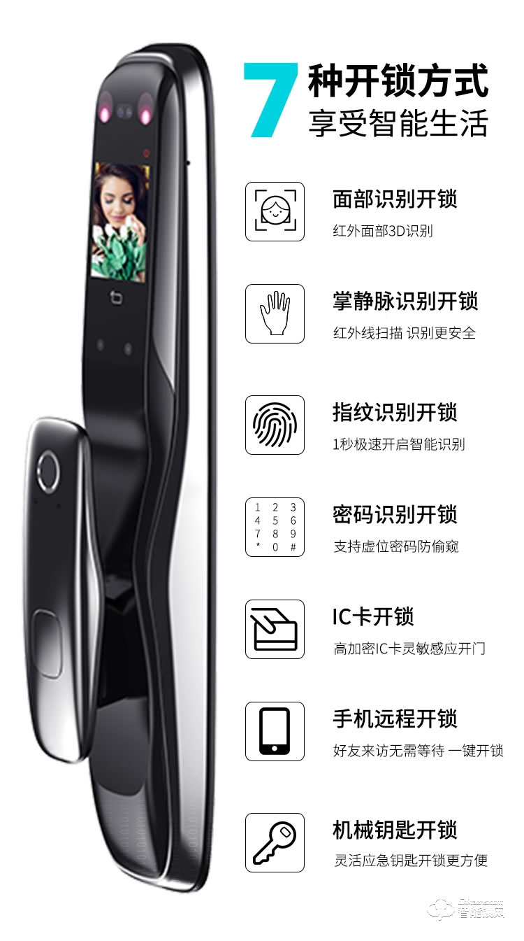 九科智能鎖 至尊四號(hào)手機(jī)遠(yuǎn)程開(kāi)鎖人臉識(shí)別鎖