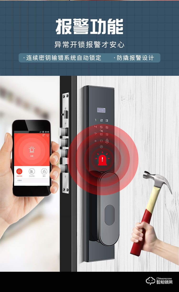 艾創米智能鎖 Q4全自動刷卡密碼電子鎖