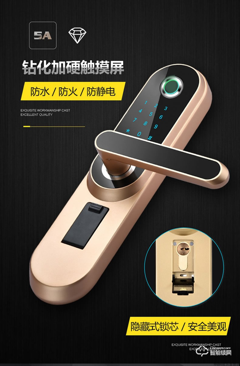 RNBN智能鎖 T1家用防盜門全自動木門電子鎖