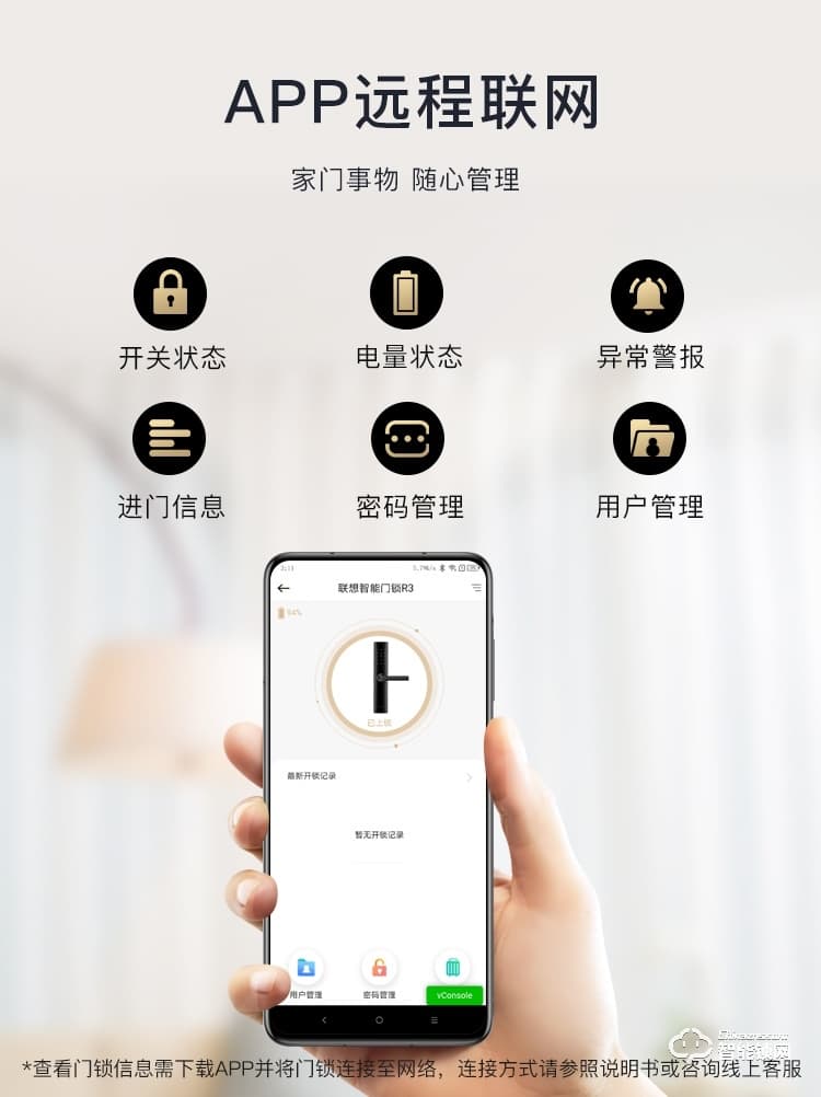 聯(lián)想智能鎖 R3抗菌版家用防盜門電子鎖密碼鎖