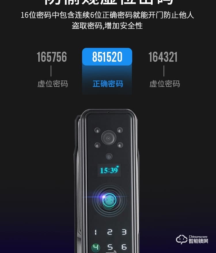 科羅威智能鎖 KLV-PM01全自動攝像頭可視貓眼電子鎖