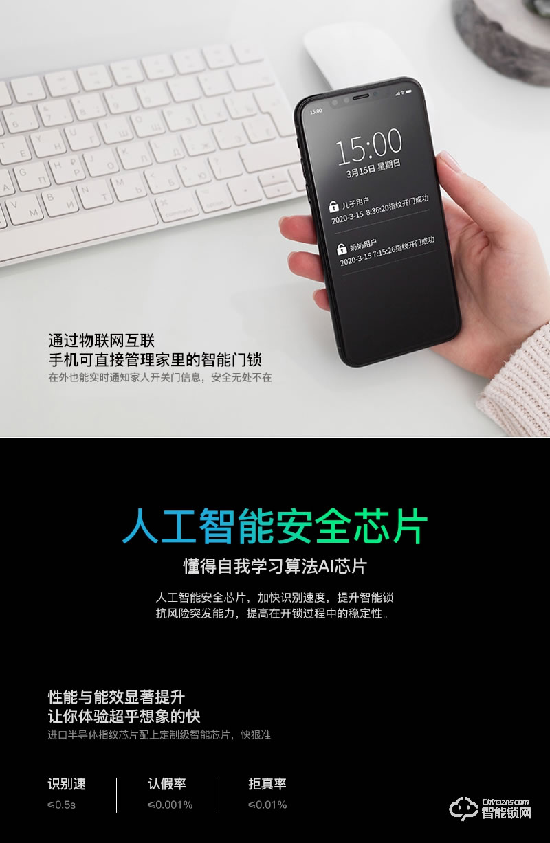 藍(lán)鯨智能鎖 A8全自動(dòng)推拉式密碼鎖電子鎖