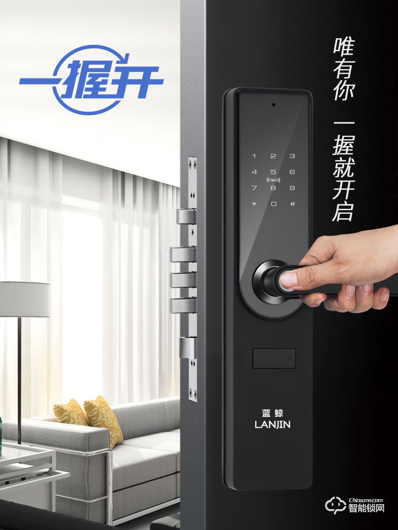 藍(lán)鯨智能鎖 A5家用防盜門智能門鎖