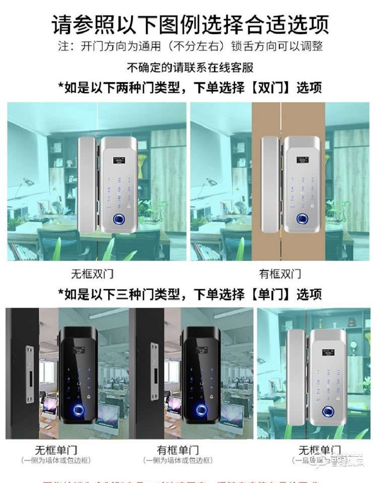 省馨智能鎖 R1玻璃門辦公室平移門密碼鎖