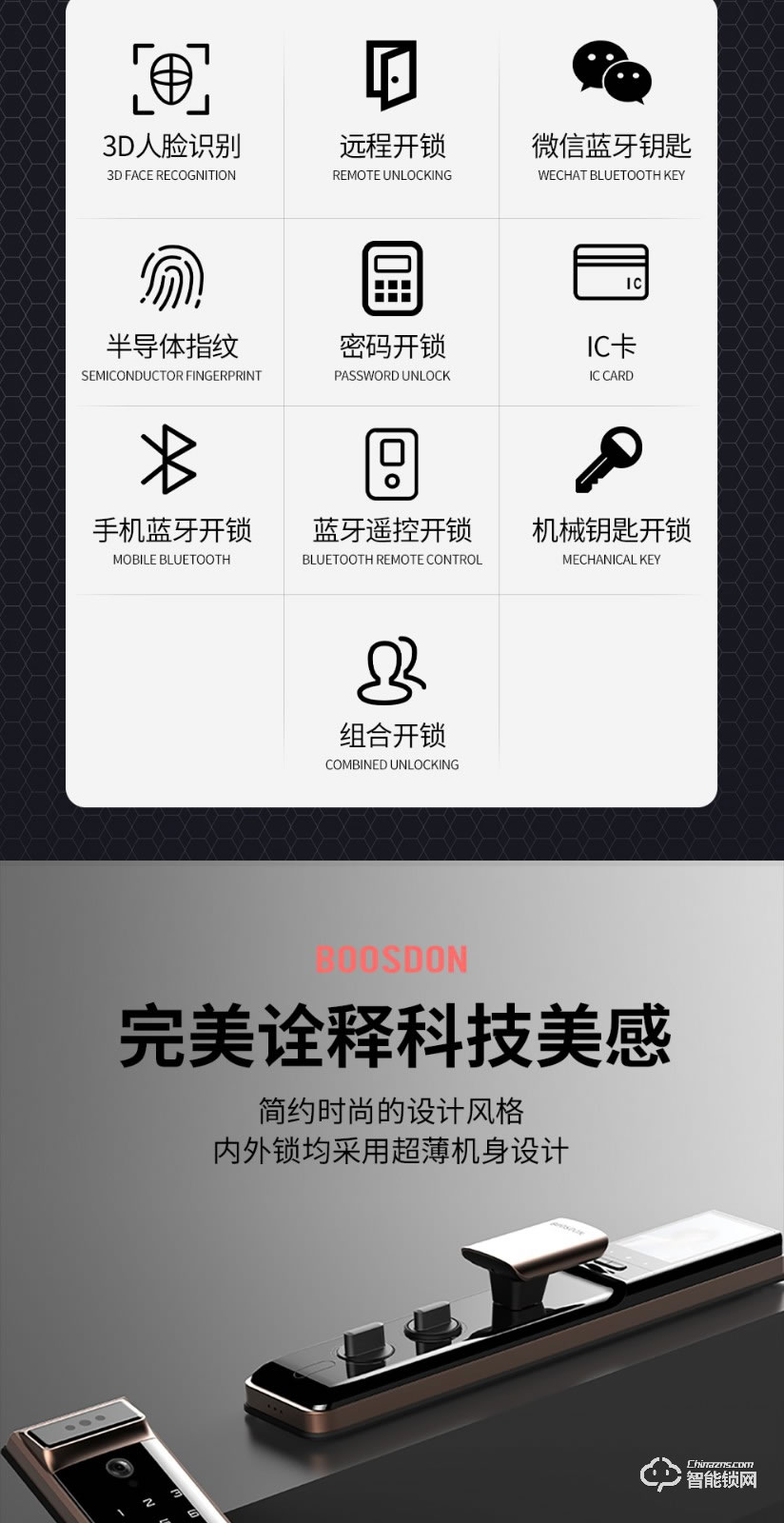 保仕盾智能鎖 Q3F人臉識(shí)別貓眼可視指紋鎖智能鎖