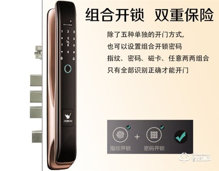 大鵝智能鎖 防盜門全自動(dòng)智能密碼鎖