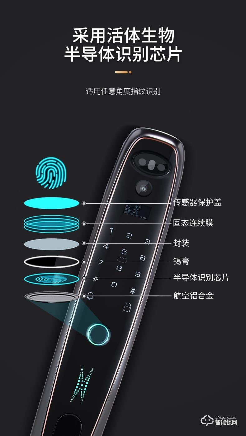 鎖先森K22智能鎖 瑞典FPC半導體