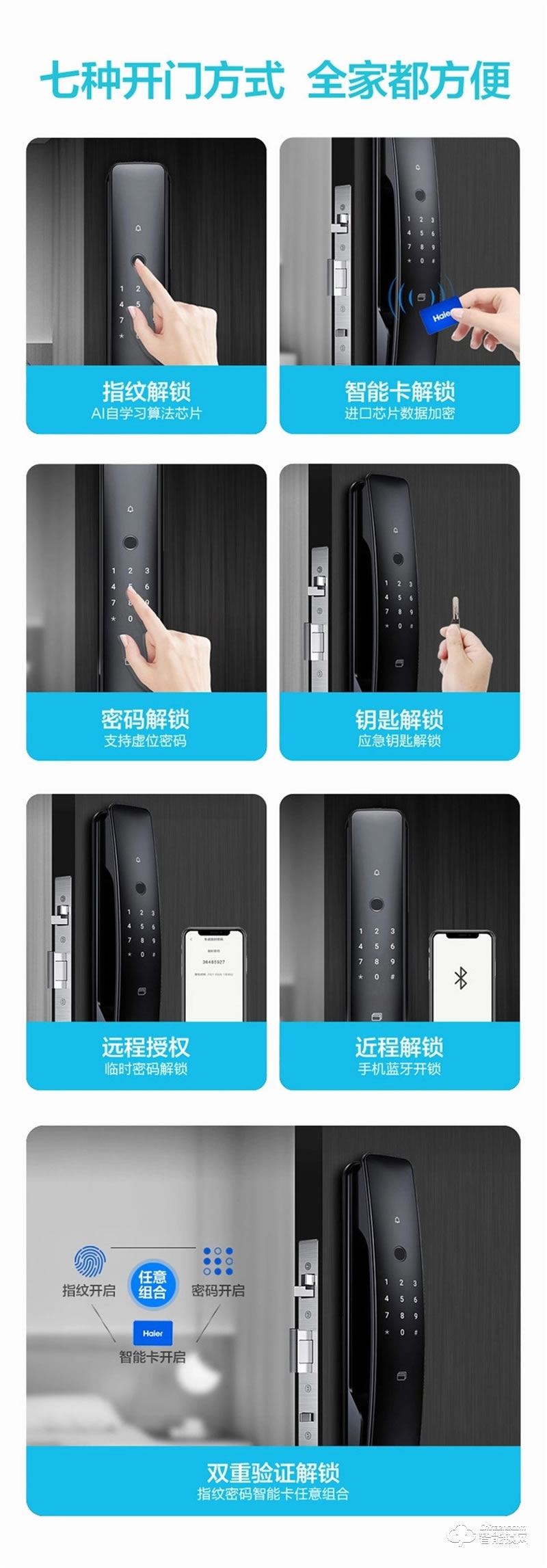 海爾智能鎖P30 一握即開