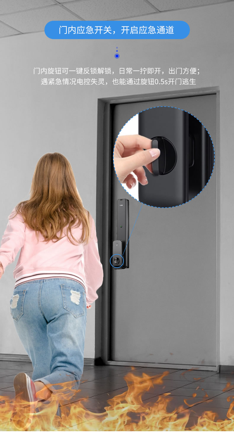海爾智能鎖3D人臉識別指紋鎖23V可視貓眼密碼鎖家用鎖V23