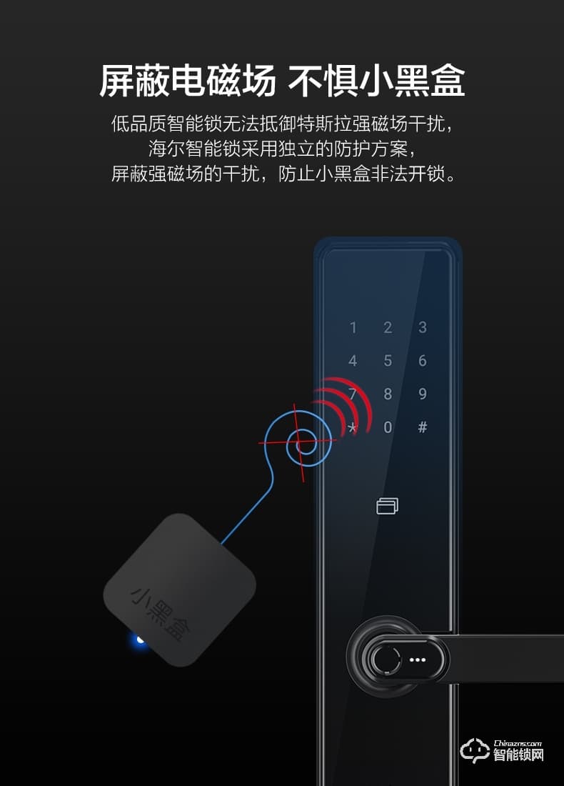 海爾20E智能鎖 2.5D高強度鋼化屏