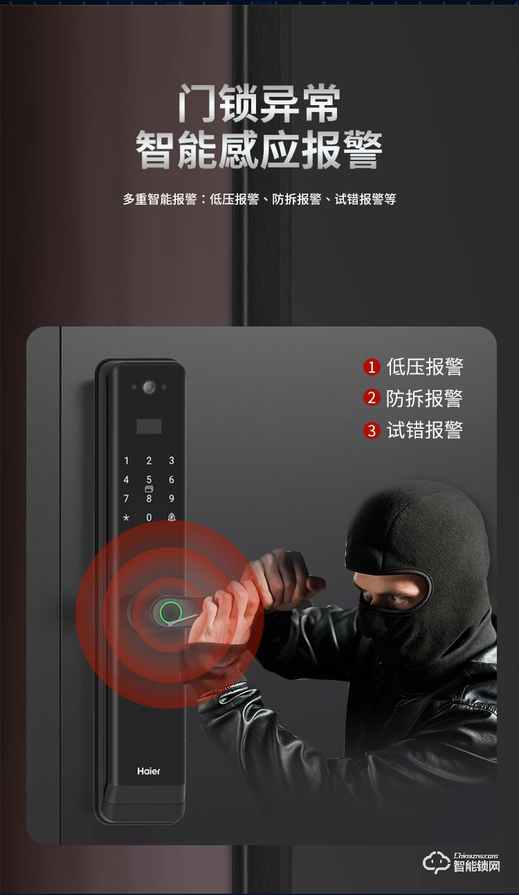 海爾28EV智能鎖 警報(bào)C級(jí)鎖芯