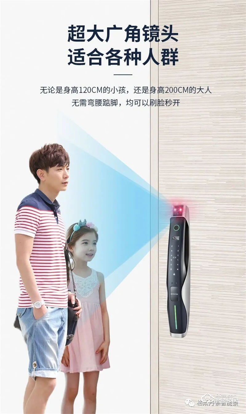 格斯丹頓智能鎖F6Pro  3D人臉視頻智能鎖