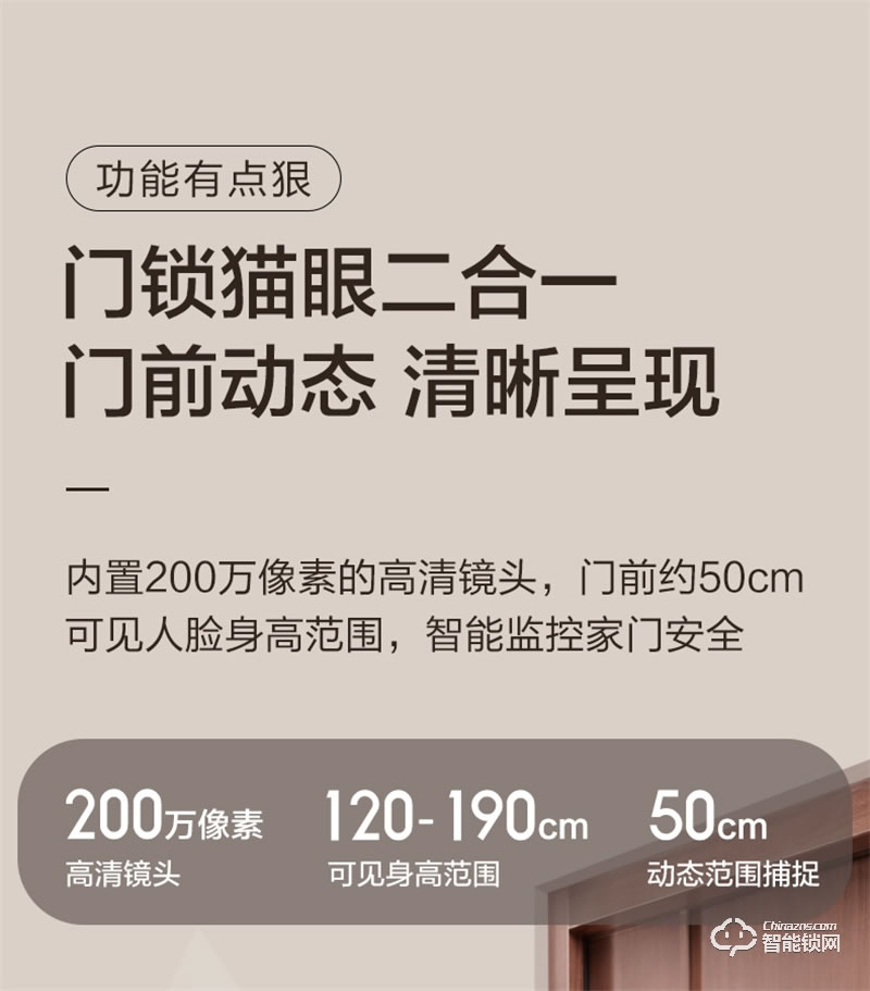 飛利浦智能鎖702 可視貓眼視頻監控全自動密碼鎖