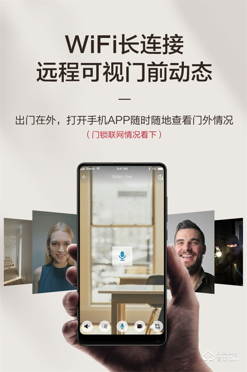 飛利浦智能鎖702 可視貓眼視頻監控全自動密碼鎖