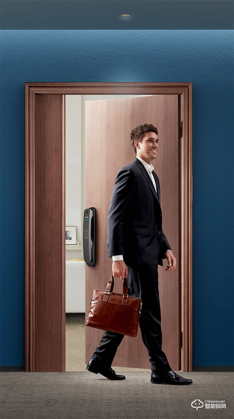 飛利浦智能鎖702 可視貓眼視頻監控全自動密碼鎖