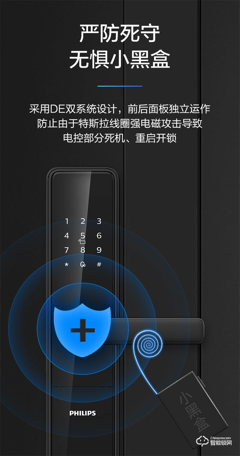 飛利浦智能鎖DDL603E 指紋家用防盜門WIFI密碼電子鎖