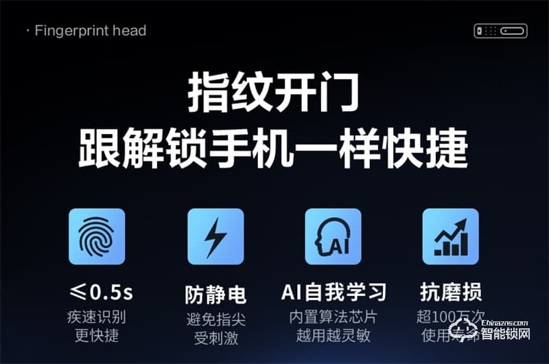 飛利浦708vp指紋鎖 可視貓眼入戶防盜門家用電子智能鎖