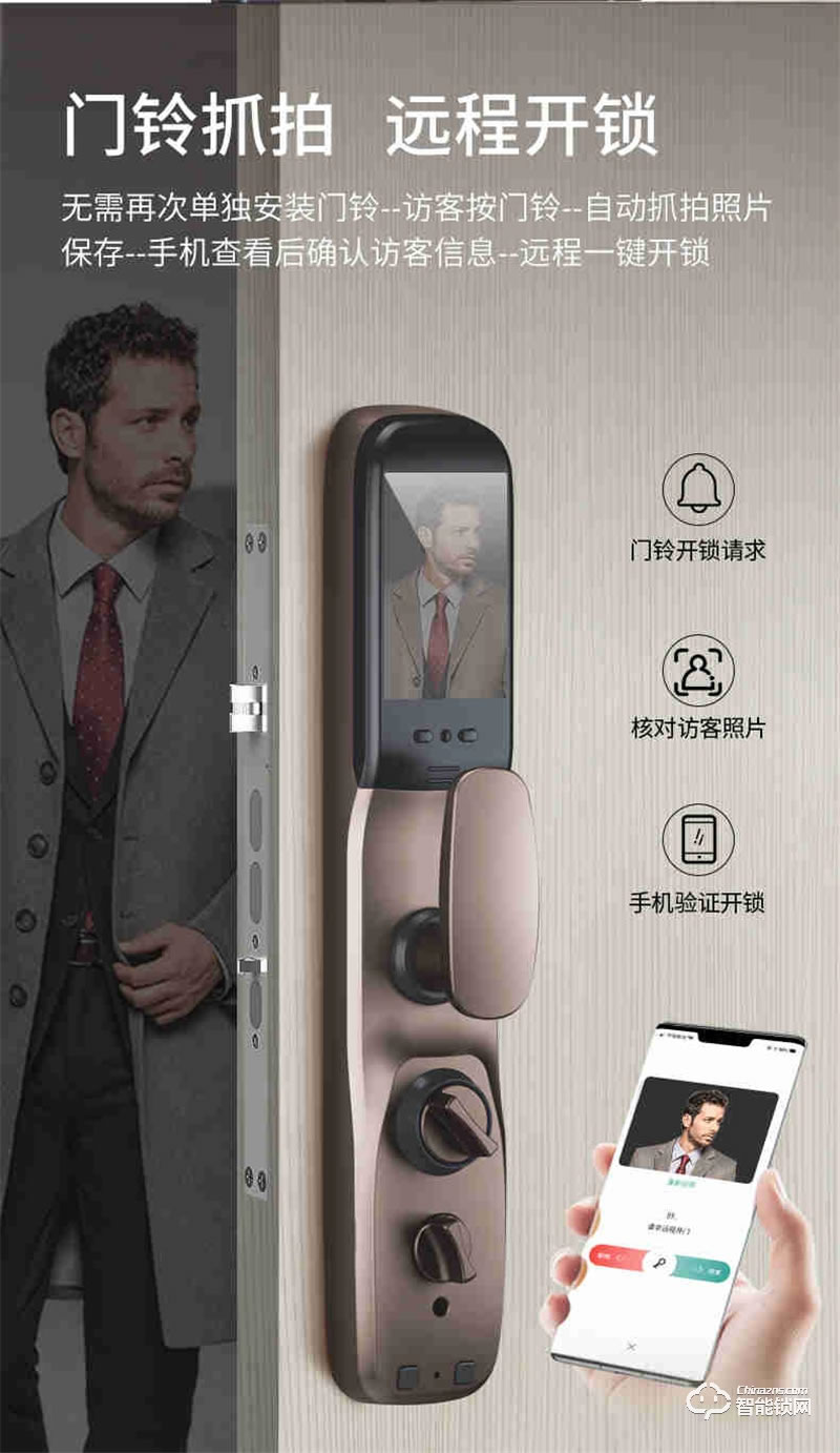 希箭/HOROW指紋鎖Q7 智能鎖防盜門密碼鎖