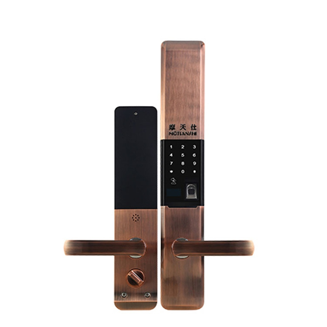 摩天仕智能鎖 室內(nèi)別墅公寓指紋鎖 滑蓋智能門鎖