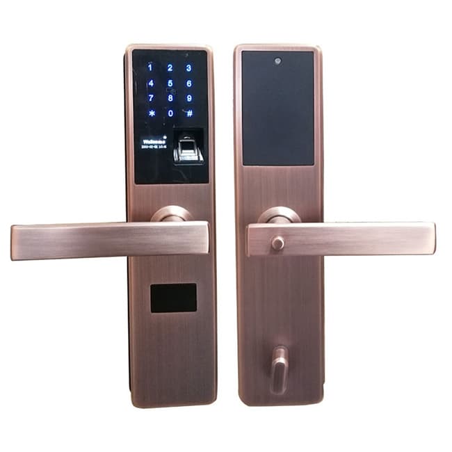 黑將軍指紋鎖 家用電子防盜門鎖 磁卡密碼指紋鎖