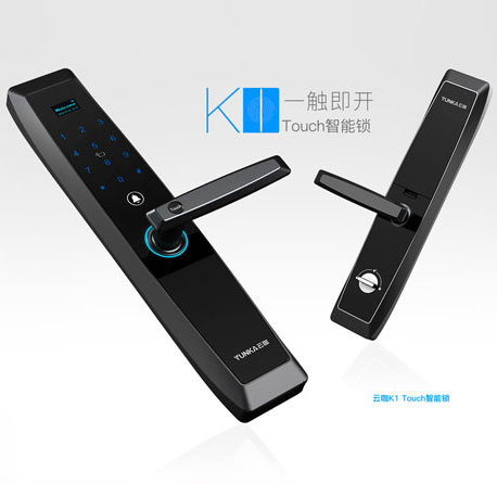 云咖智能鎖K1直板智能鎖 家用辦公室指紋密碼鎖