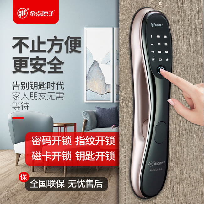 金點(diǎn)原子指紋鎖 全自動(dòng)指紋鎖防盜門(mén)智能鎖