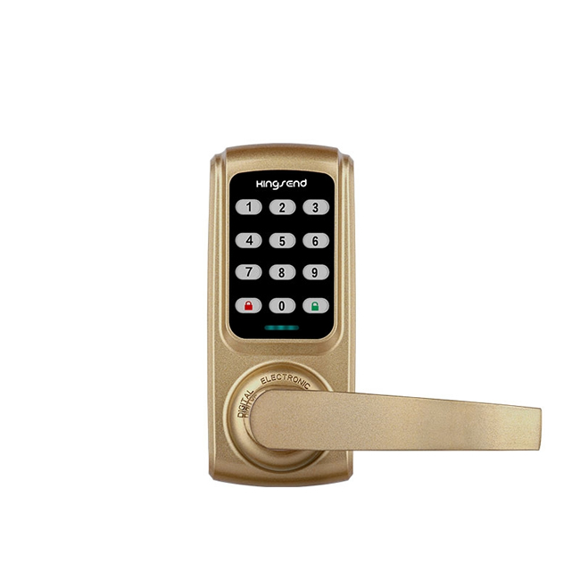 勁圣盾指紋鎖 門鎖臥室中式把手智能密碼鎖 