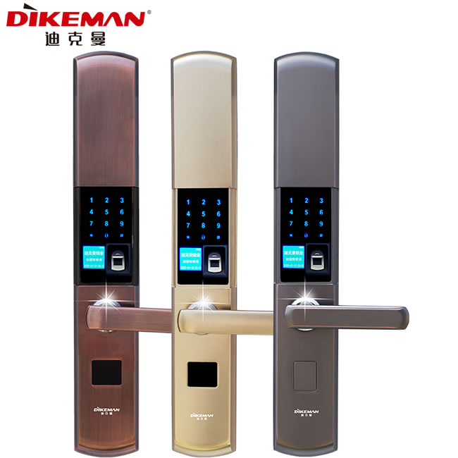迪克曼智能鎖 防盜鎖新款指紋鎖家用防盜門智能鎖滑蓋鎖刷卡鎖A12