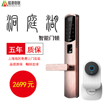 銘港物聯智能鎖 尊享版智能指紋洞庭湖門鎖套裝