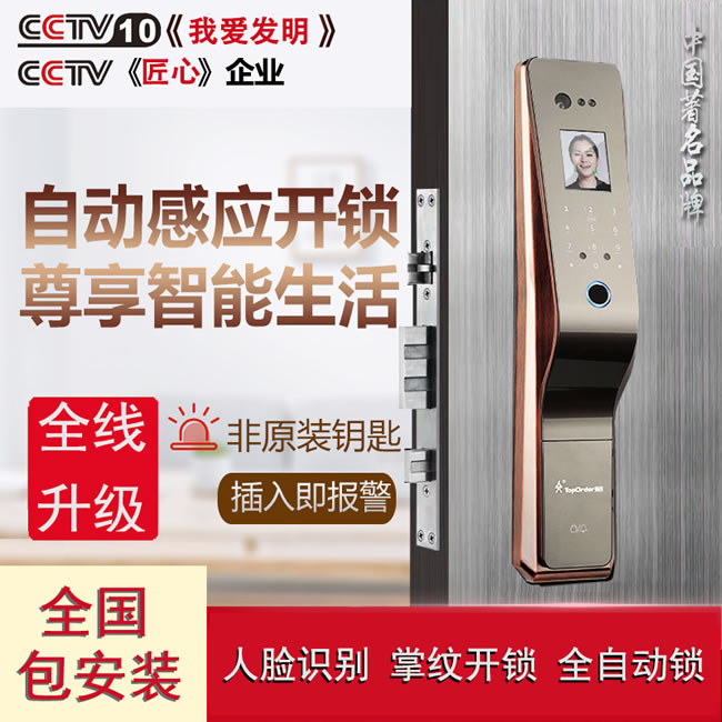 頂吉智能鎖 TOP300R人臉識別門鎖智能鎖指紋密碼鎖