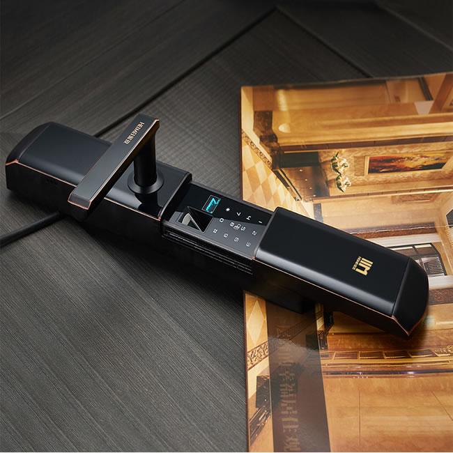 黑玫智能鎖  SN-619全自動指紋鎖密碼鎖磁卡鎖