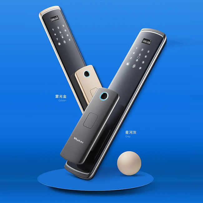 惠氏智能鎖 H6推拉式家用防盜門磁卡智能鎖