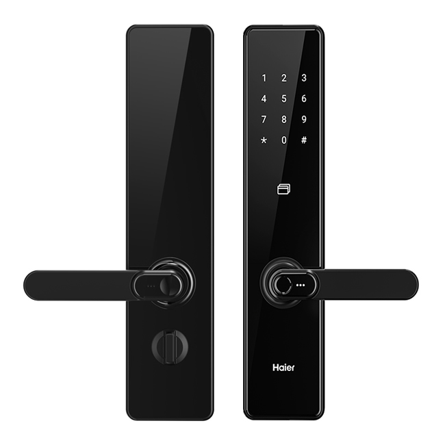 海爾指紋鎖20E家用防盜門入戶門磁卡密碼電子鎖20E