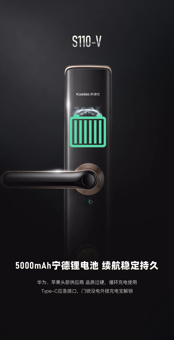 凱迪仕首款一握開可視貓眼智能鎖S110-V，全球重磅發布！