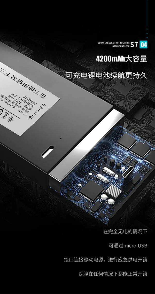 因特智能鎖新品·S7：3D人臉識別全功能對講鎖，耀目登場