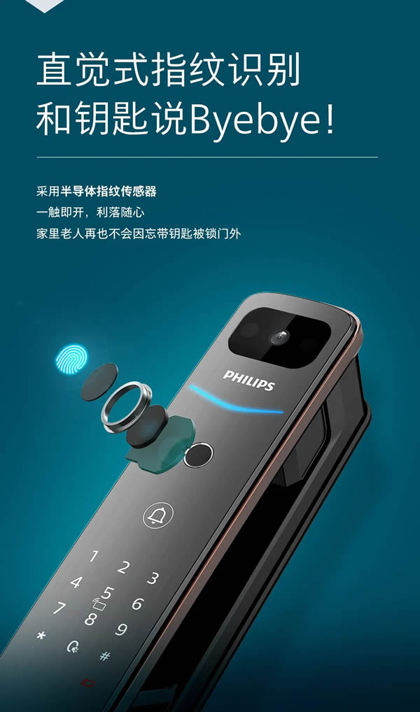 飛利浦DDL711K可視智能鎖，把安全感拉滿！