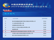 2024中國品牌價值評價信息結果發布，星網銳捷再度強勢登榜