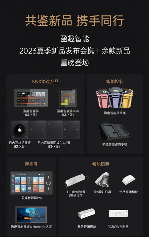 一張圖看懂盈趣智能2023夏季新品發布會